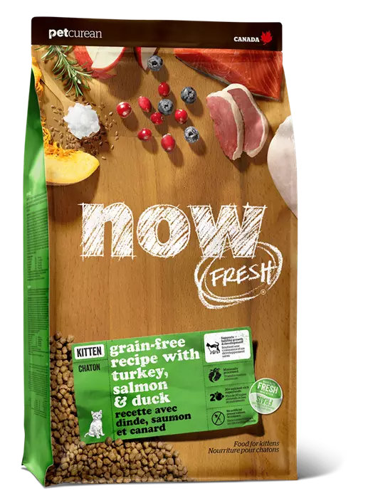 Беззерновой сухой корм NOW Fresh для котят с индейкой, уткой и овощами (Grain Free Kitten Recipe)