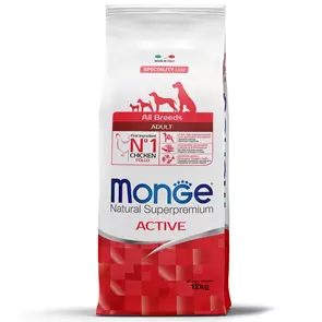 Сухой корм MONGE Speciality для взрослых собак с повышенной активностью с курицей Active Dog Chicken