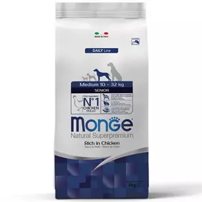 Сухой корм MONGE Daily Line для пожилых собак средних пород с курицей Medium Senior Dog Chicken